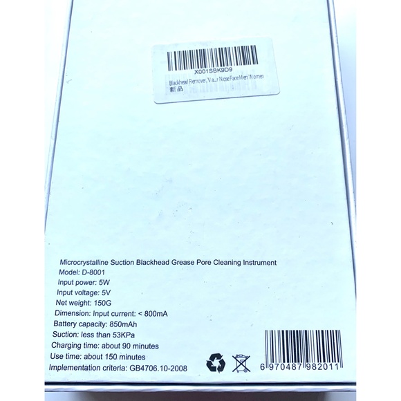 NIB Pore Vacuum Blackhead Remover Extractor Cleaner Suction Facial Rechargeable - Picture 4 of 4